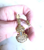 Georgian Acrostic Guitar Pendant