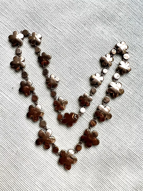 Georgian Garnet Pansy Necklace