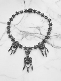 Elaborate cut-steel chandelier necklace c.1840