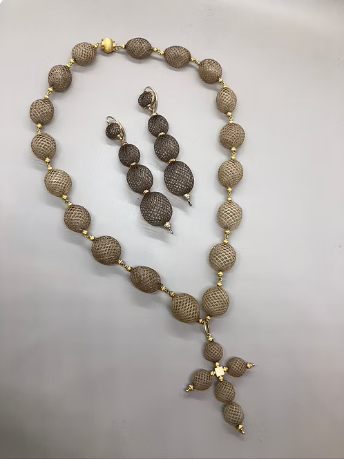Hairwork Balloon Necklace