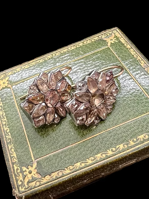 Portuguese Topaz Cluster Earrings