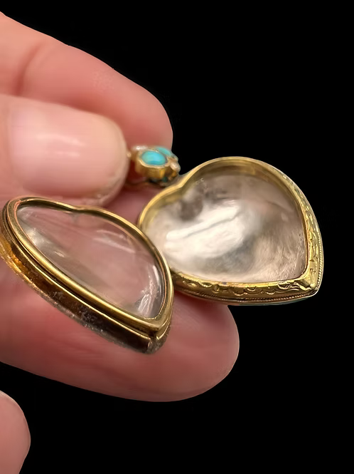 Victorian Crystal Heart Pendant