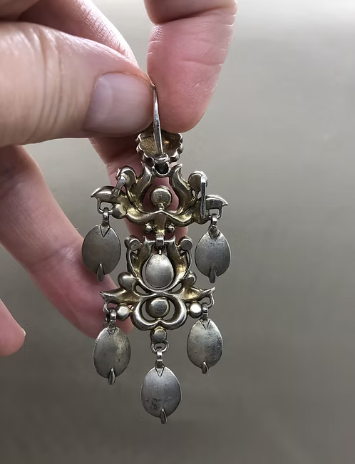 Foiled Garnet Chandelier