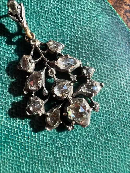 Rococo Rose Diamond Pendant