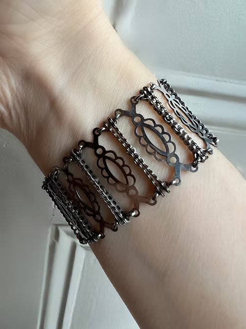 Steel Filigree Bracelet