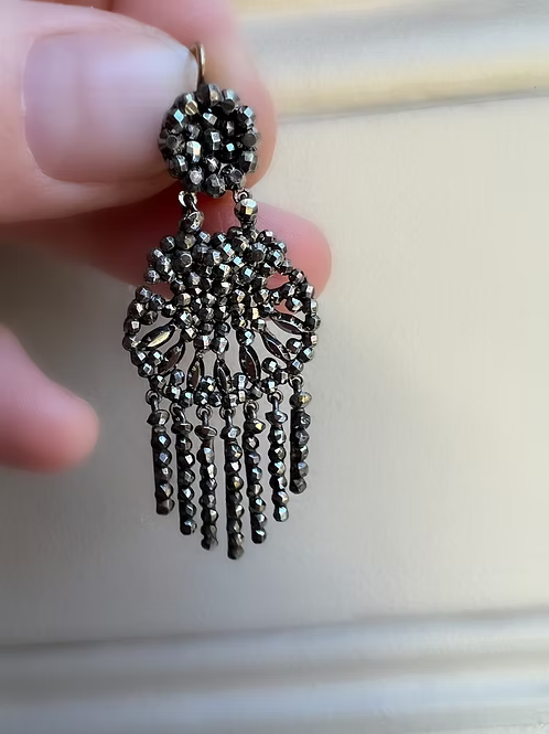 Cut steel Fringed Shell Earrings