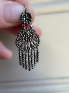 Cut steel Fringed Shell Earrings