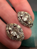 Georgian Paste Navette Earrings