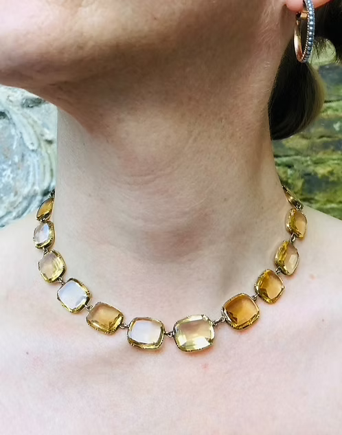 Citrine Georgian Rivière