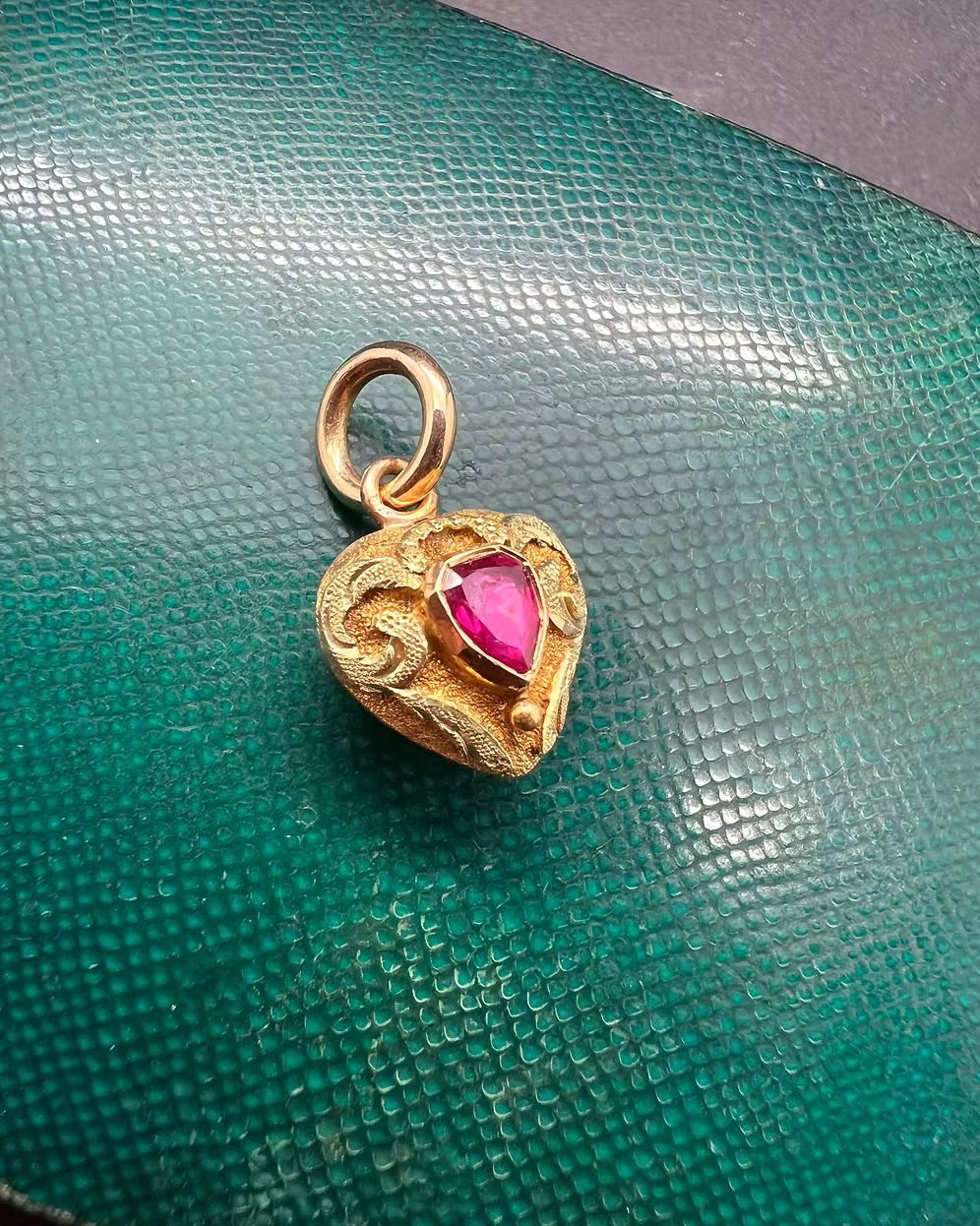 Georgian Ruby Heart