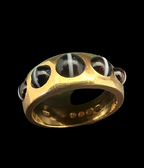 Agate Gypsy Ring 1873