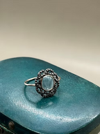 Ribbon Border Locket Ring c.1760