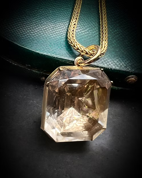 Georgian Foiled Rock Crystal Pendant