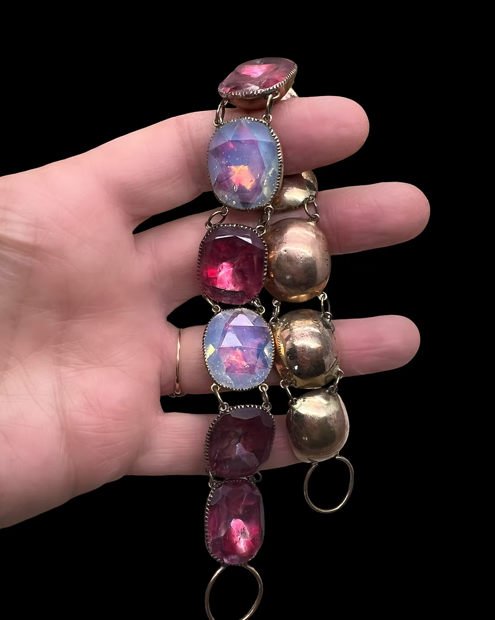 Queen Anne Opaline and Pink Paste Choker