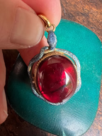 French Enamel Snake Pendant