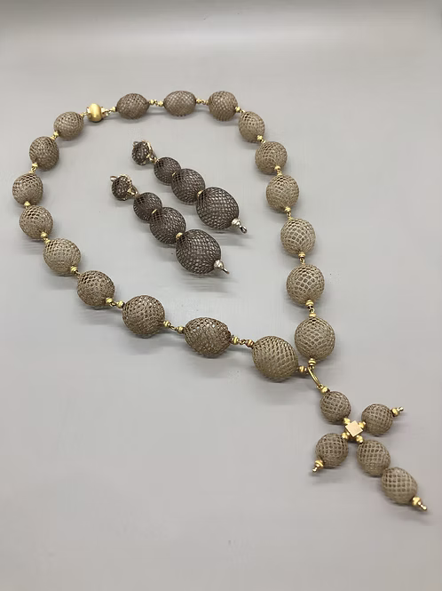 Hairwork Balloon Necklace
