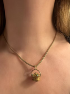 Georgian 2 Colour Gold Basket Charm