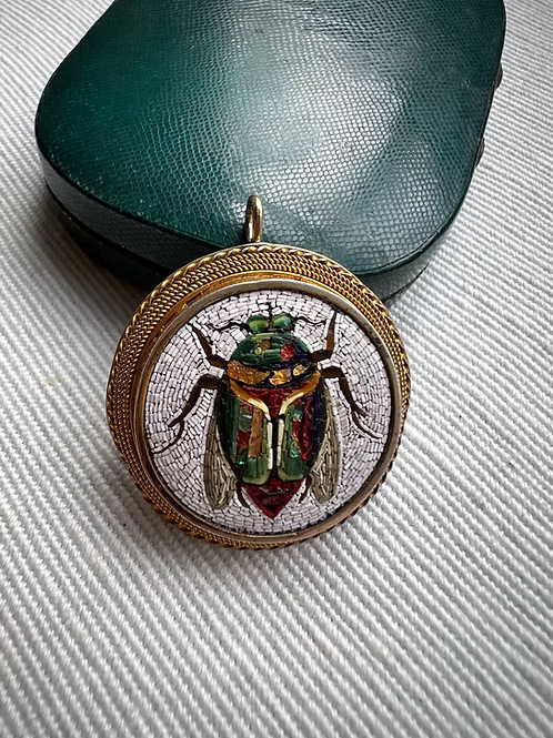 Micro Mosaic Scarab Pendant