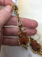 Georgian Moss Agate Articulated Earrings c.1830