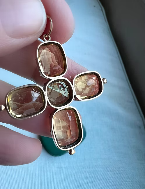 Victorian Citrine Cross