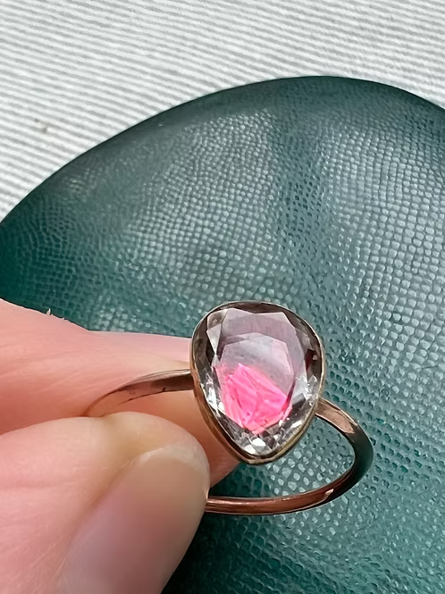 Rock Crystal Heart ring