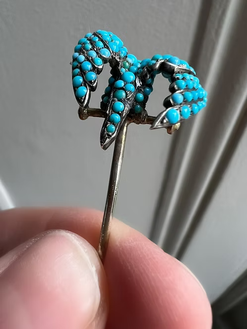 Turquoise Hawk Pin