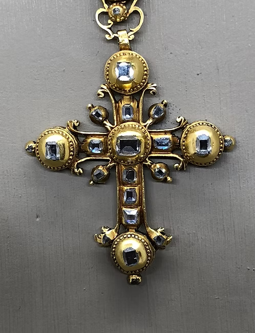 Iberian Diamond Cross Pendant