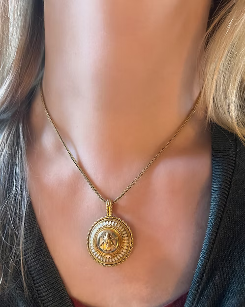 Etruscan Revival Bee Pendant