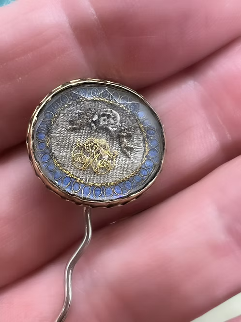 Memento Mori Stuart Crystal Pin c.1690