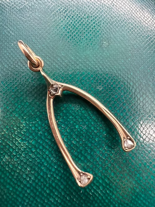 Victorian Diamond Wishbone Pendant