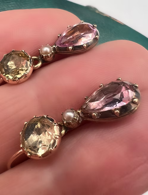 Georgian Topaz Earrings