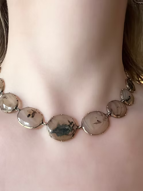 Georgian Moss Agate Rivière