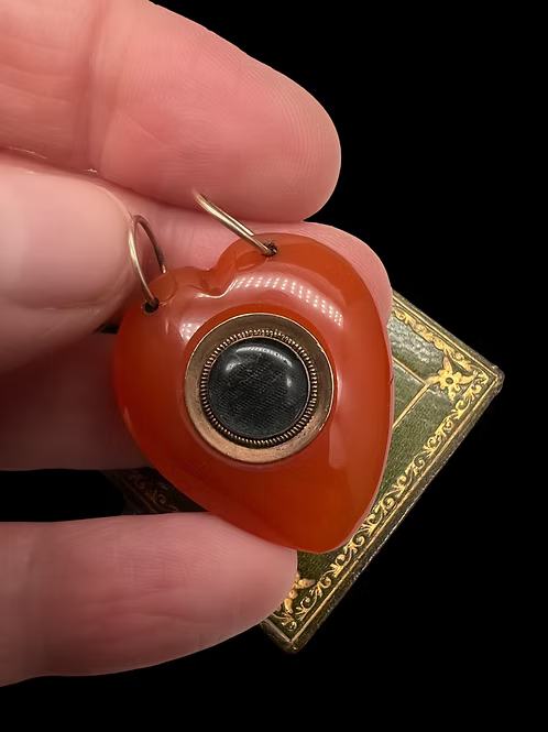 Carnelian Georgian Heart Pendant