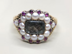Ruby and pearl mourning ring c.1810