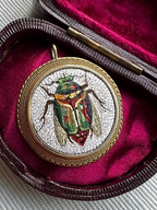 Micro Mosaic Scarab Pendant