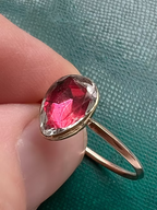 Rock Crystal Heart ring