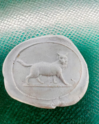 Bloodstone Cat Intaglio Pendant