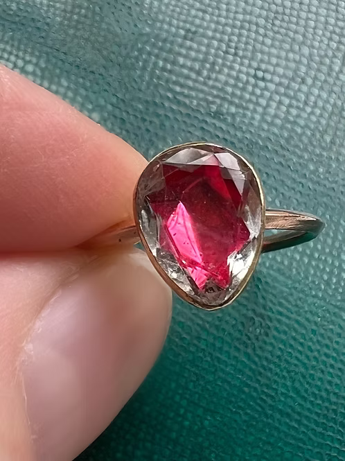Rock Crystal Heart ring