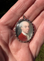 Jewelled Portrait Miniature Pendant