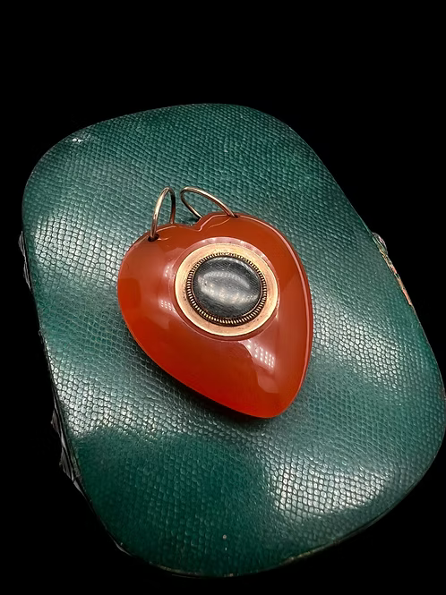 Carnelian Georgian Heart Pendant