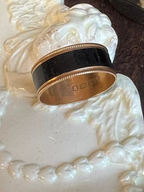 Enamel Coffin Ring