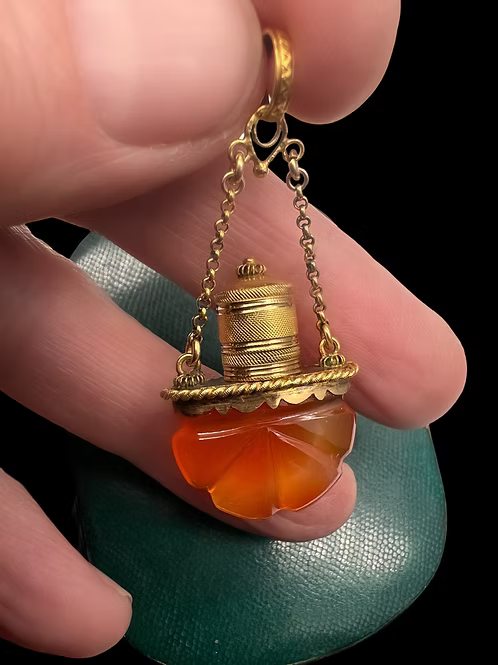 Regency Carnelian Scent Bottle Pendant