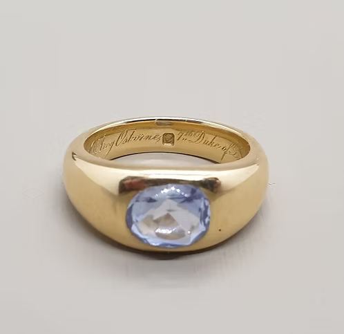 Ducal Sapphire Mourning Ring 1859