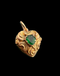 Emerald Repoussé Heart