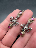 Ruby and Diamond Pendeloque Earrings
