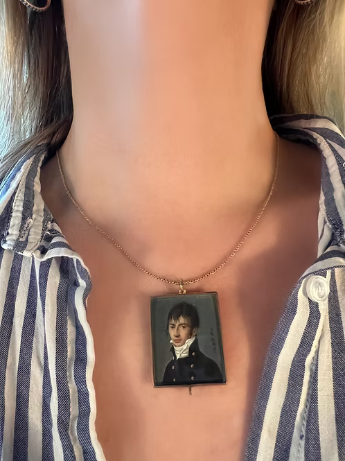 French Portrait Miniature Pendant 1802