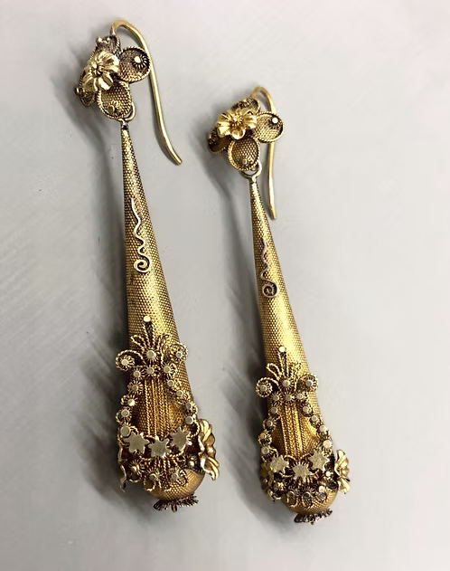 Regency Lyre earrings c.1820