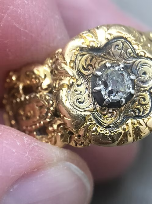 Diamond Mourning Ring 1844