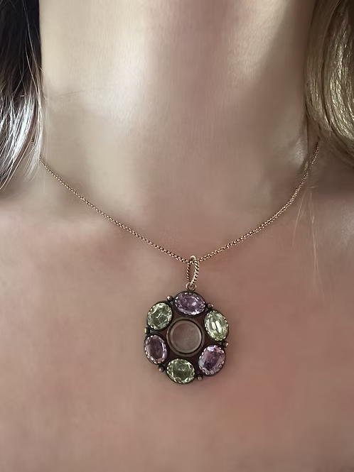 Topaz and Chrysoberyl locket