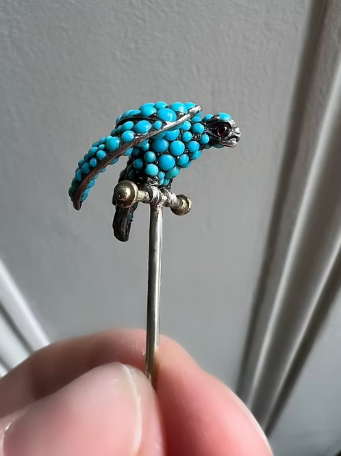 Turquoise Hawk Pin